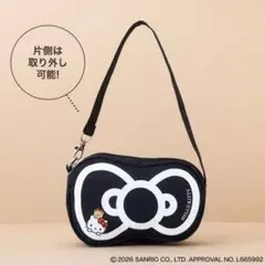 mini 7月号 ハローキティ ストラップ付き リボン型ミニBAGのサムネイル