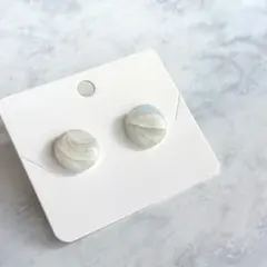 No.029 ハンドメイド　ピアス　イヤリング　ステンレス　大理石風