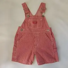 オシュコシュ。オーバーオール。半ズボンタイプ。お子様サイズ95。ヒッコリー柄。