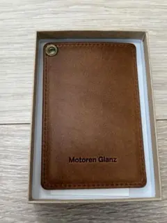 BMW Motoren Glanz ブラウン レザーパスケース カードケース