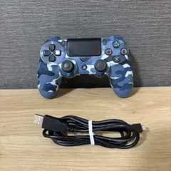 純正コントローラー デュアルショック4 ブルーカモフラージュ 迷彩