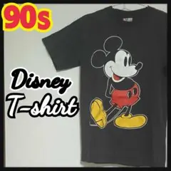 【90s】Disney/ディズニー/ミッキーマウス/Tシャツ/ヴィンテージ/墨黒