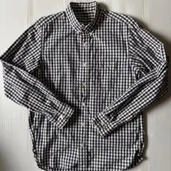 無印良品　ボタンダウン　 ギンガムチェックシャツ　黒白