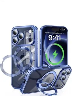 iPhone17 Pro 用 ケース MagSafe対応 360°回転スタンド