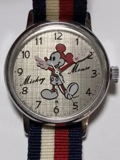 レア【1970年代】BRADLEY ミッキーマウス スイス製 手巻き腕時計