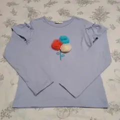 ACOBA ポンポンフラワー　Tシャツ　130cm