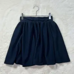 ✨オリーブデオリーブ/M/紺/フレアスカート/ウエストゴム/伸びる素材/春秋
