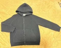 キッズ ZARA フード付きカーディガン ネイビー (116cm)