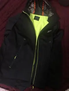 ⭕️Find-Out フルジップジャケット 黒/蛍光イエロー