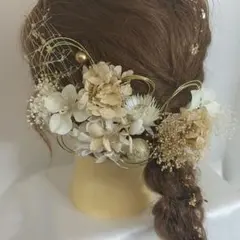 【即購入OK】振袖にも！成人式 髪飾りセット ベージュ