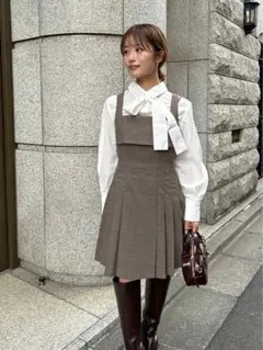 新品　snidel スナイデル　プリーツミニジャンスカ