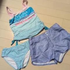 女の子向けセパレート水着 130cm　3点セット