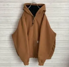 【激レア】カーハート メキシコ製 アクティブジャケット 刺繍ロゴ パーカー 肉厚