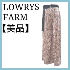美品 ローリーズファーム ワイドパンツ 花柄 フリーサイズ ダンス衣装