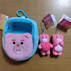 BELLYGOM（べリゴム） ポーチ（ブルー）キーホルダー2点