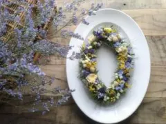 ぱるるん様専用ページ☆ドライフラワーのオーバルリース