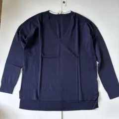 GAP ネイビー Vネック 長袖ニット M