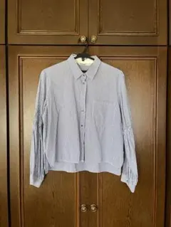 ZARA ストライプシャツ ショート丈