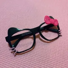 【USJ】Hello Kitty ハローキティー　猫耳メガネ　黒とピンク最終値下