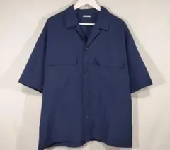 【新品未使用】GU ドライダブルポケットオープンカラーシャツ(五分袖) XL