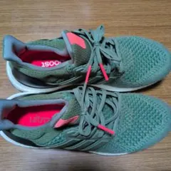 adidas Ultra Boost 25.5cm オリーブ/ピンク