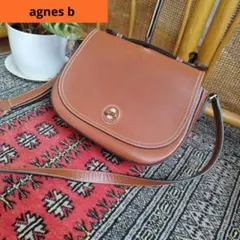 agnes b　ターンロック　ショルダーバッグ　レザー