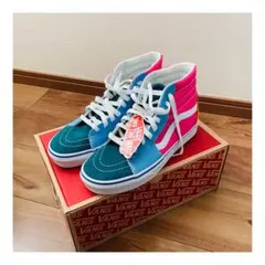Vans ハイカットスニーカー 新品未使用 カラフル ピンク×ブルー