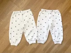 しまむら　キルティングハート柄パジャマ　スウェットパンツ　100