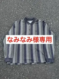 ［なみなみ様専用］ヘリンボーンストライプポロシャツ Lサイズ