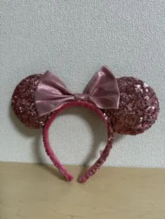 ディズニー ミニーマウス風 ピンクスパンコールカチューシャ