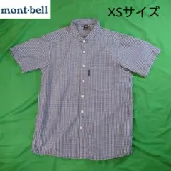 【古着美品】 モンベル 半袖シャツ XS ギンガムチェック スタントカラーのサムネイル