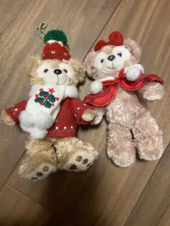 ダッフィー・シェリーメイ　クリスマスぬいぐるみチャーム