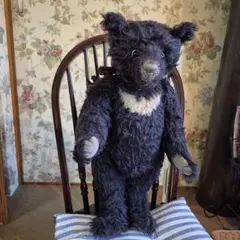 キュートな黒熊 テディベア アーティストベア 海外作家様 ハンドメイド