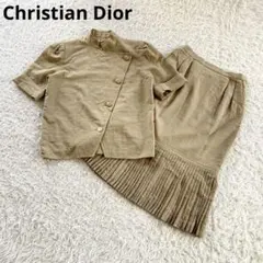 Christian Dior スカートセットアップ リネン コットン ディオール 