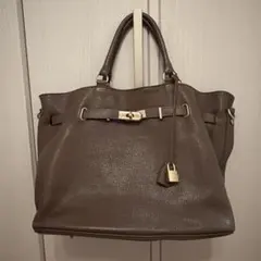 イタリア製Milos本革2wayショルダーバッグ茶系税込23,100円