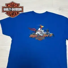 ハーレーダビッドソン ルーニー・テューンズ Tシャツ XL相当 ブルーのサムネイル