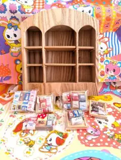 ミニチュア シェルフと小物セット