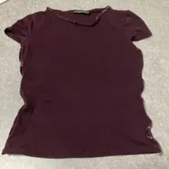 Sinéquanone 半袖カットソー ボルドー スパンコールのサムネイル