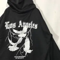 【ROMWE】Los Angels　ビッグバックプリント　パーカー