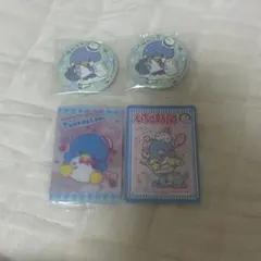 サンリオ タキシードサム いちご新聞 カード 缶バッジ セット