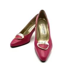 BALENCIAGAバレンシアガパンプス35ハーフピンクレザーポインテッド美品靴のサムネイル