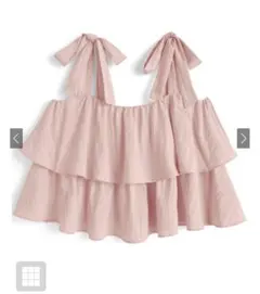 リボンショルダーティアードブラウス　sd076