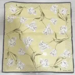 HANAEMORI ハンカチ 花柄 イエロー 水玉