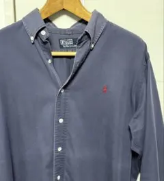 90s Polo by Ralph Lauren 長袖シャツ ネイビー フェード