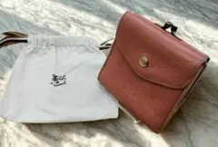 【良品】 IL BISONTE イルビゾンテ 財布 がま口小銭入れ 二つ折り財布