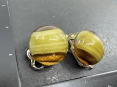 M6401 色石　イヤリング　ヴィンテージ アクセサリー