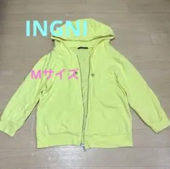 INGNI パーカー　イングパーカー イエロー　黄色　M 綿　匿名配送のサムネイル