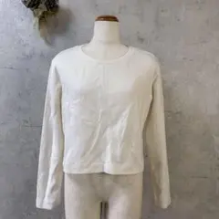 【ZARA】　クルーネックセーター　ショート丈　（M） カットソー　トップス