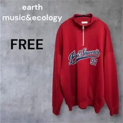 earth ハーフジップ 赤 FREE レディース カジュアル アメカジ 秋 冬のサムネイル