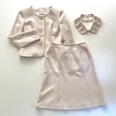 ラブリークィーン セレモニースーツ M フォーマル ノーカラー可 オフホワイト